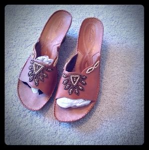 Clarks Empress beaded sandals